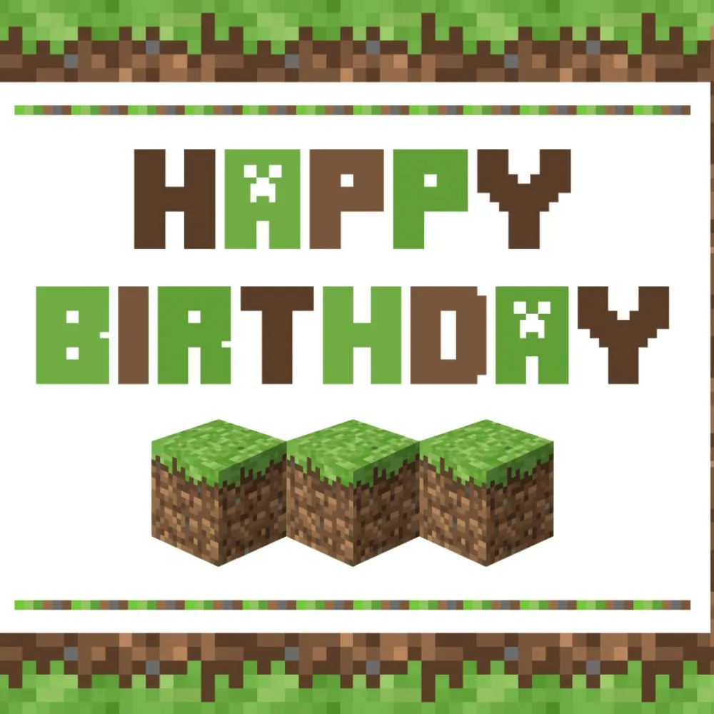 Minecraft Puns Birthday