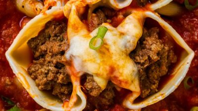 Cheesy Taco Stuffed Shells Pasta Recipe