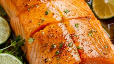 Delicious Honey-Lime Garlic Butter Baked Salmon Recipe