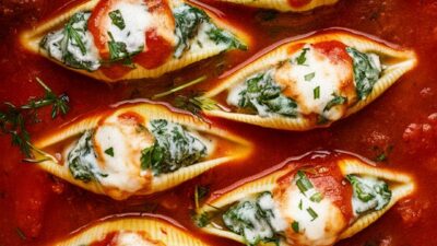 Delicious Spinach and Ricotta Stuffed Shells Recipe