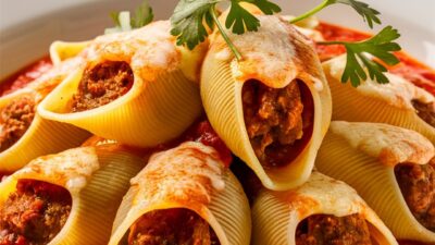 Creamy Ricotta Beef Stuffed Shells