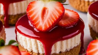 Mini Strawberry Cheesecakes