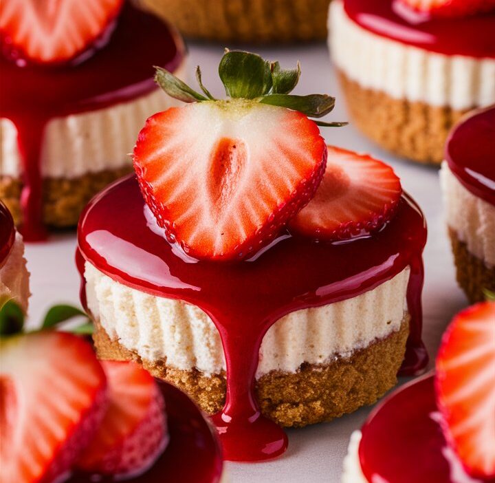 Mini Strawberry Cheesecakes