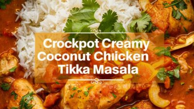 Easy Crockpot Creamy Coconut Chicken Tikka Masala Recipe