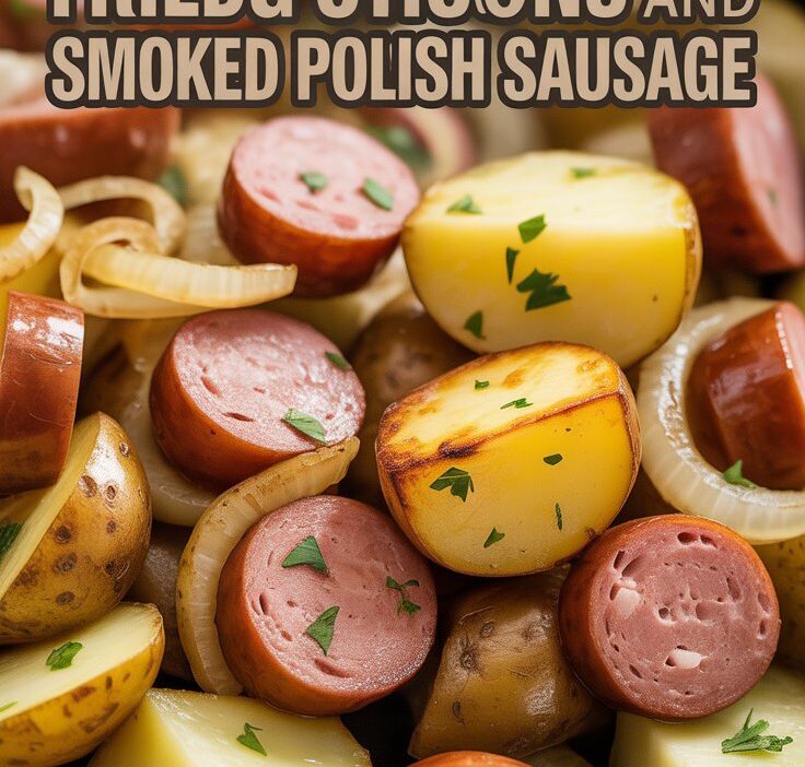 Delicious Fried Potatoes with Onions and Smoked Polish Sausage Recipe