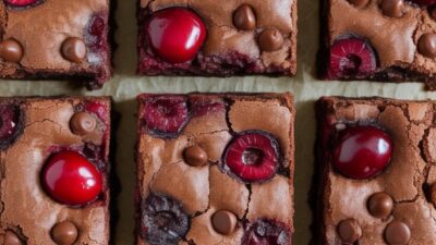 Delicious Roasted Cherry Brownies Recipe