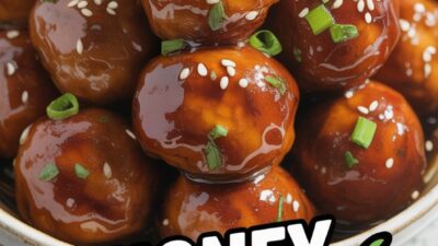 Honey Garlic Glazed Meatballs