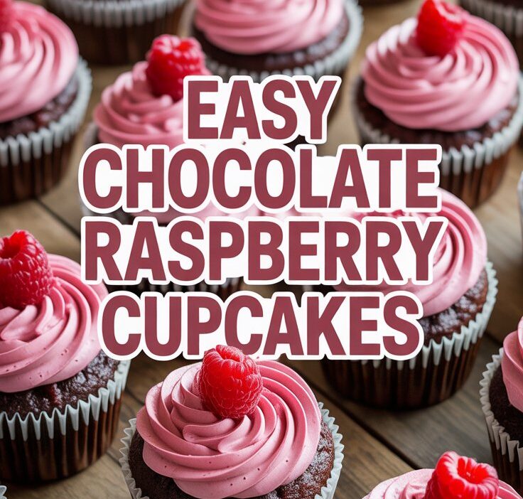 Delightful Raspberry Rose Chocolate Cupcakes