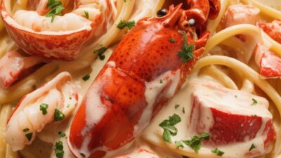 Creamy Tomato and Lobster Pasta