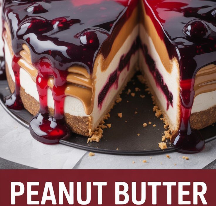 Peanut Butter and Jelly Cheesecake